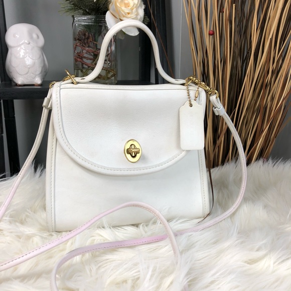 Coach Handbags - Vintage Coach Regina White Crossbody Purse